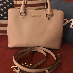 Michael Kors Saffiano Leather Purse Cream